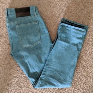 Naked and Famous Antique Blue Weird Guys NWOT